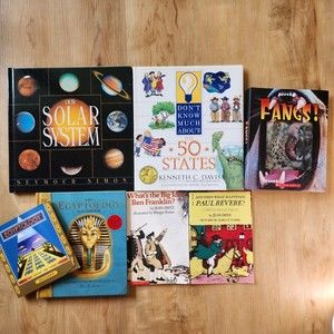 Lot of 6 Science Space History Animal Egyptology Educational Learn Kid Book Mix